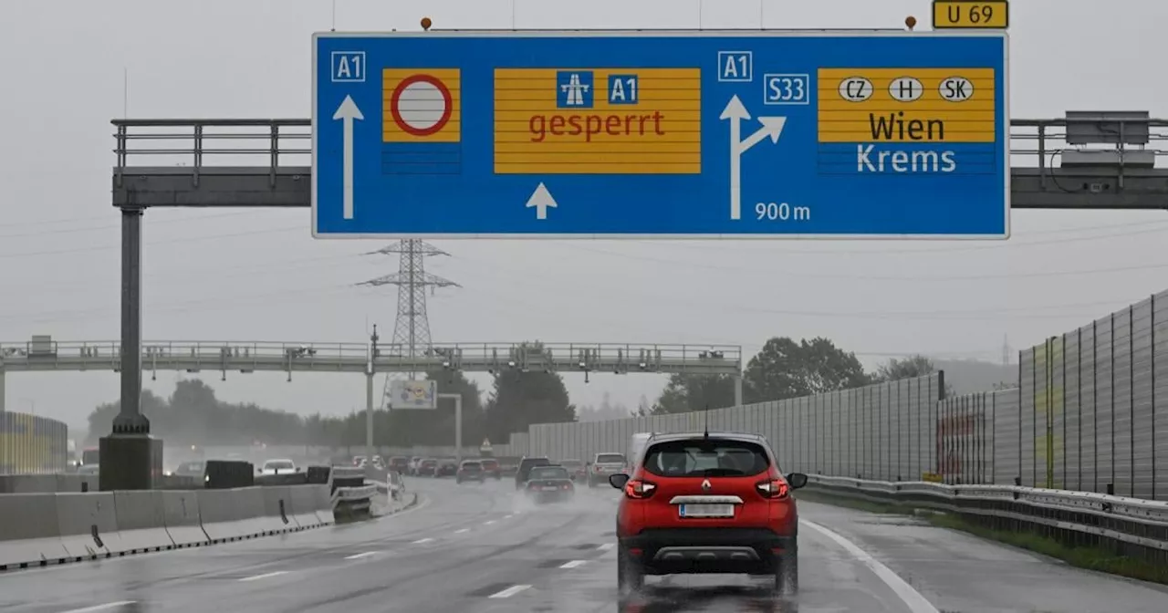 Nach Westautobahn wurde auch die A2 bei Wien Richtung Süden gesperrt