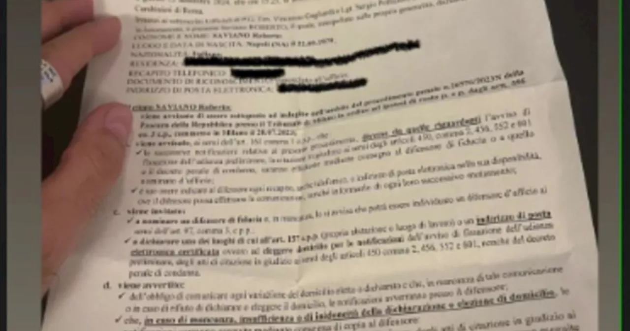 Saviano querelato da Salvini per insulti