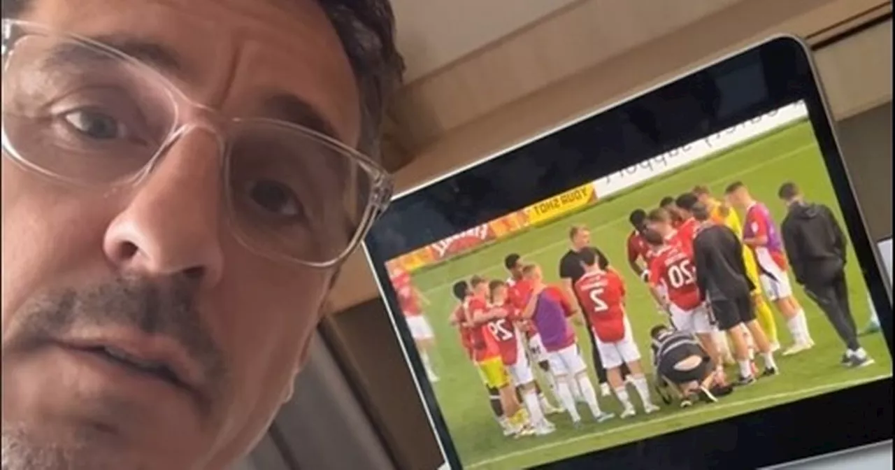 Gary Neville Celebrates Manchester United Win And Liverpool's Defeat