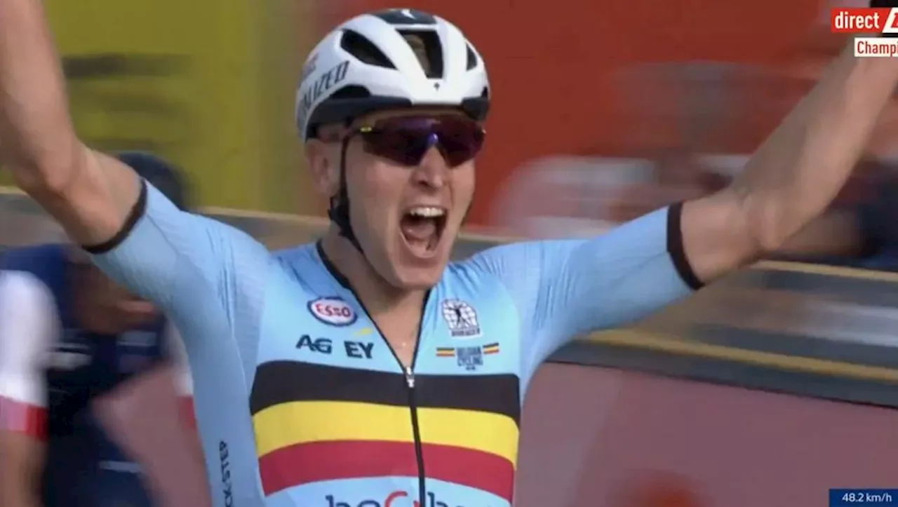 VIDEO. Cyclisme : le Belge Tim Merlier devient champion d'Europe, chez lui en Belgique, et succède au Français