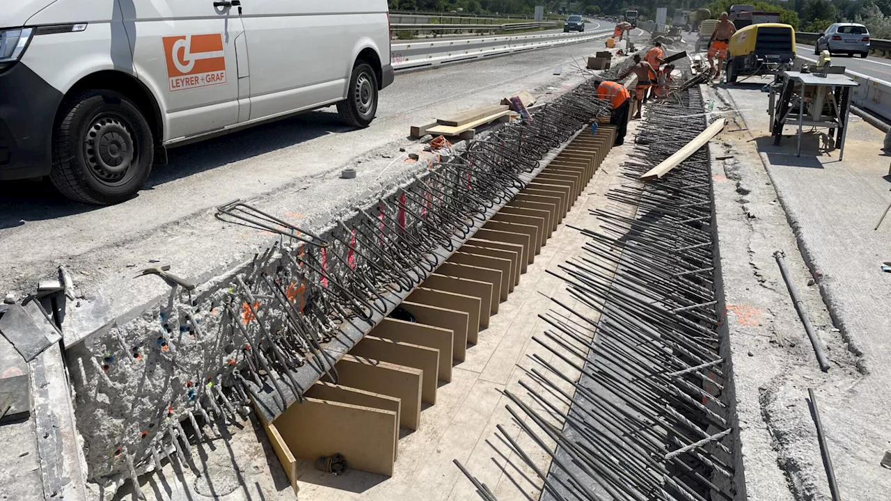 A22-Baustelle bei Stockerau besteht bis Oktober