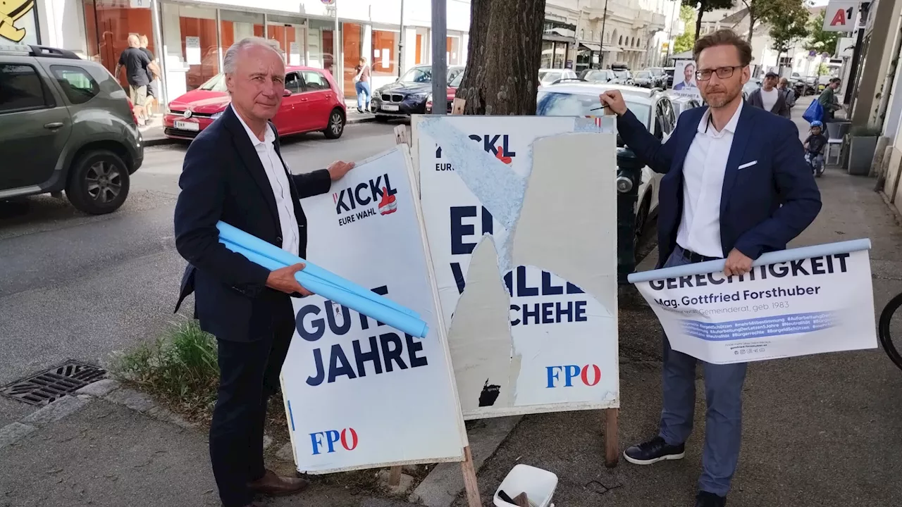 FPÖ Baden wehrt sich gegen Zerstörung ihrer Plakate