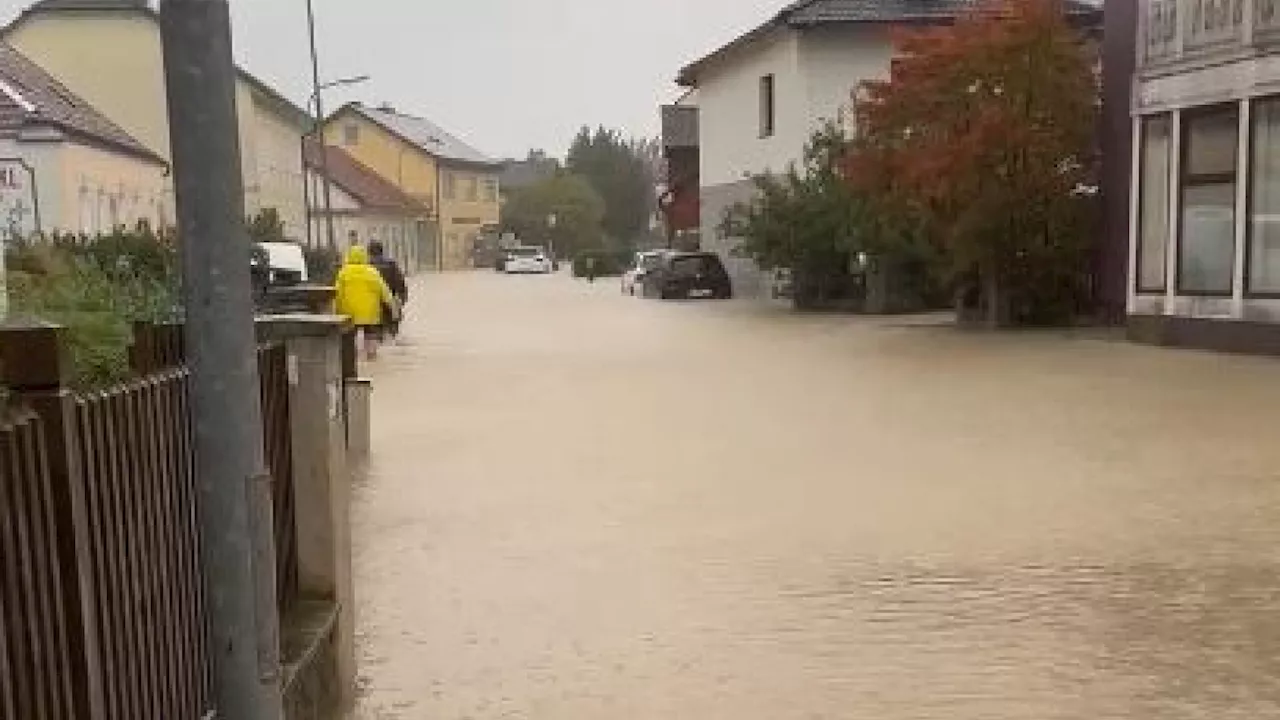 Große Flächen in Stadt und Bezirk St. Pölten stehen unter Wasser