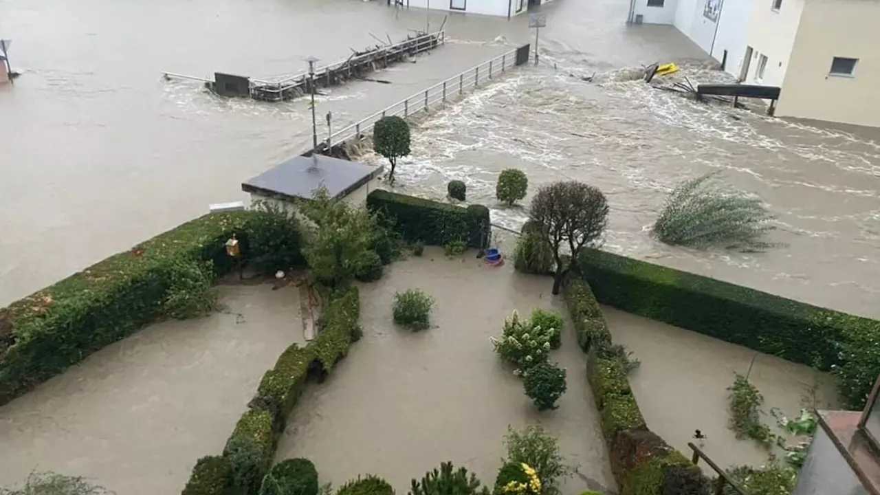 Zentrum Sieghartskirchen steht unter Wasser