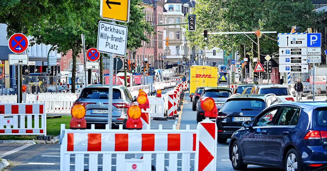 Mehrere neue Baustellen: Hier drohen in Bielefeld ab nächster Woche lange Staus