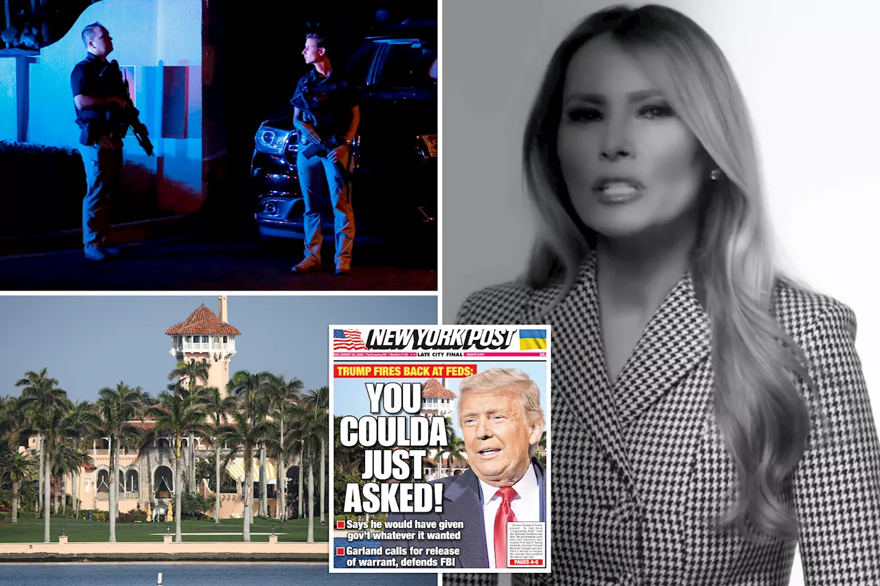 Melania Trump bashes FBI Mar-a-Lago raid, calling it a 'warning to all Americans'