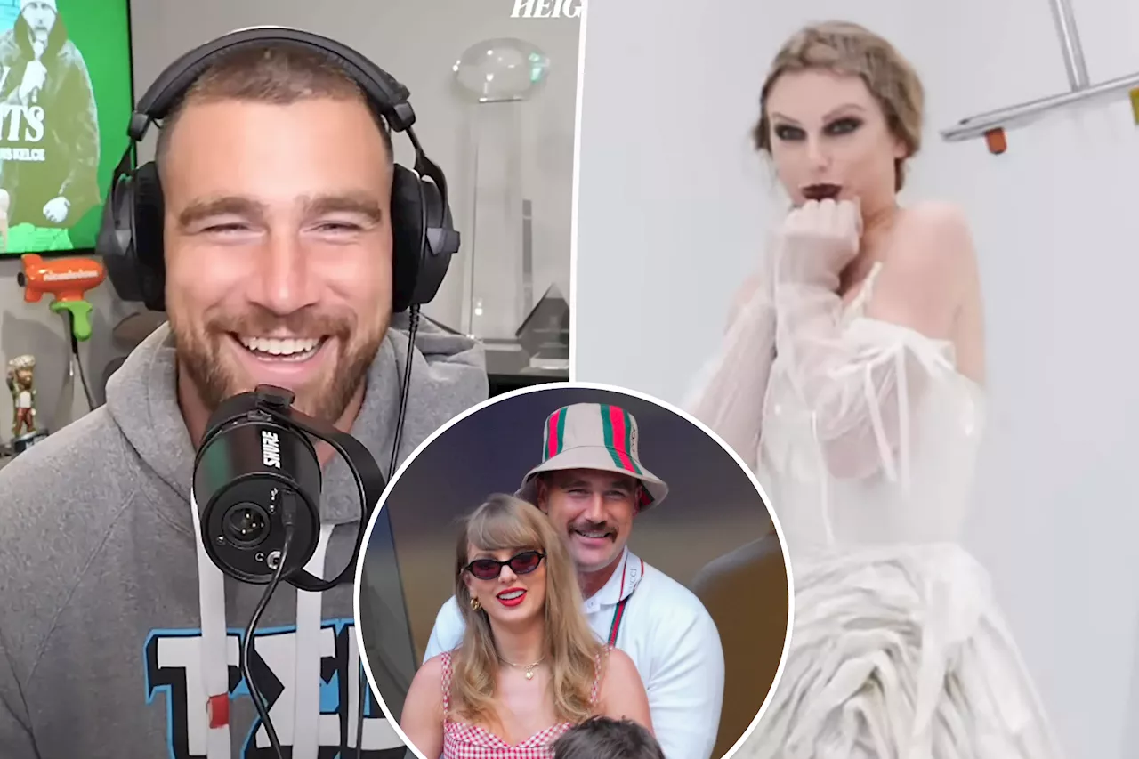 Taylor Swift fans are convinced they hear Travis Kelce laughing in behind-the-scenes 'Fortnight' video
