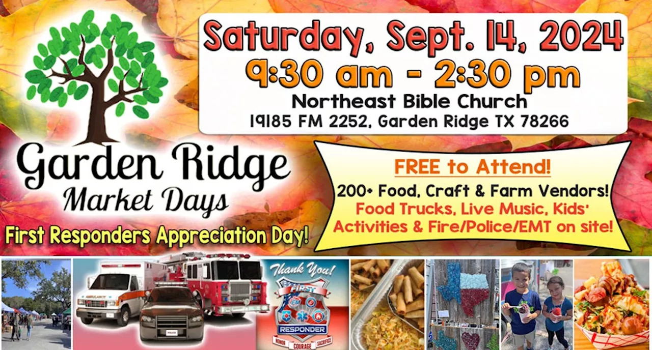 Join In for GARDEN RIDGE MARKET DAYS - First Responders Appreciation Event & Market