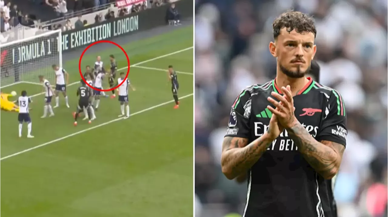 Arsenal fans noticed Ben White moment with James Maddison during wild Gabriel goal celebrations