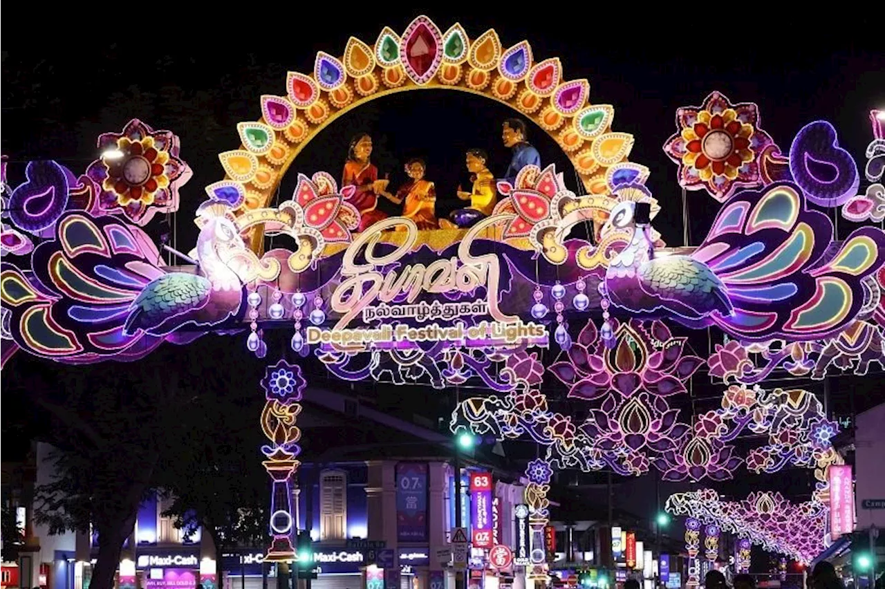 Singapore's Little India lights up for Deepavali; famous town bathed in vibrant colours on Saturday night