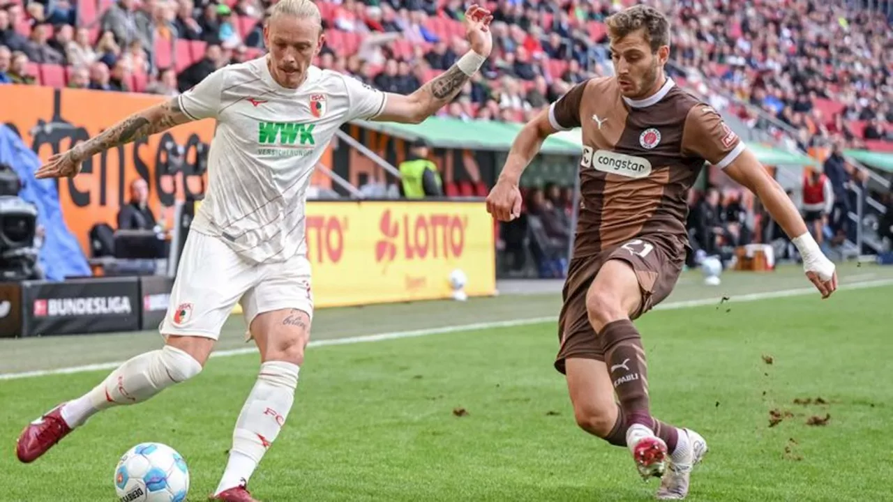 Fußball-Bundesliga: Augsburg schlägt St. Pauli: Aufsteiger weiter punktlos