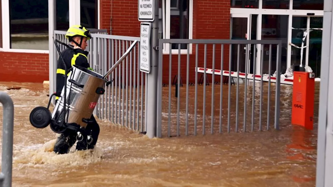 Überschwemmungen: Krnov in Tschechien fast ganz unter Wasser