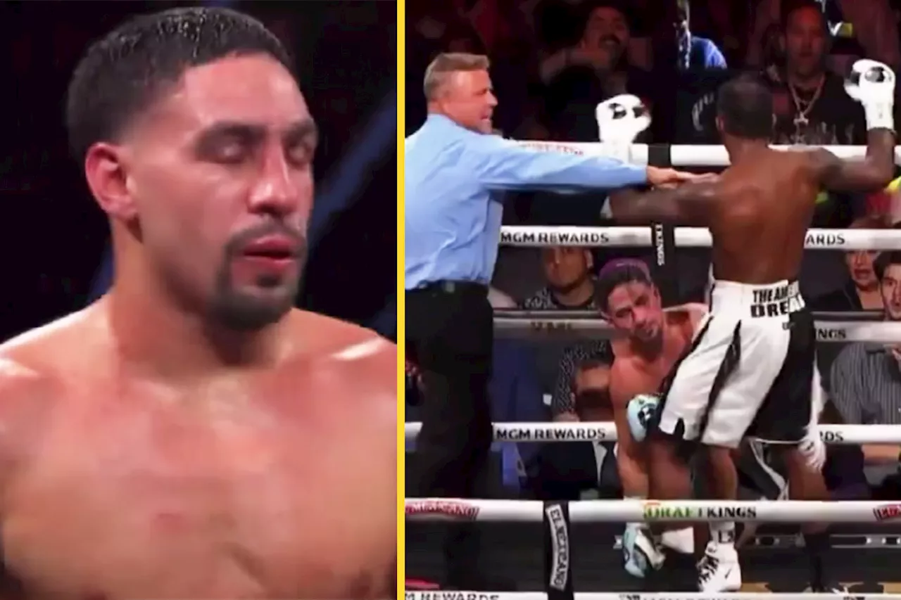 Oldest world champion in boxing wins by bizarre stoppage in ‘worst fight of the year’...