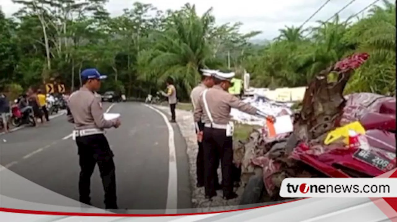 Kecelakaan Maut Truk vs Minibus di Jalan Lintas Barat Lampung, Dua Penumpang Minibus Tewas