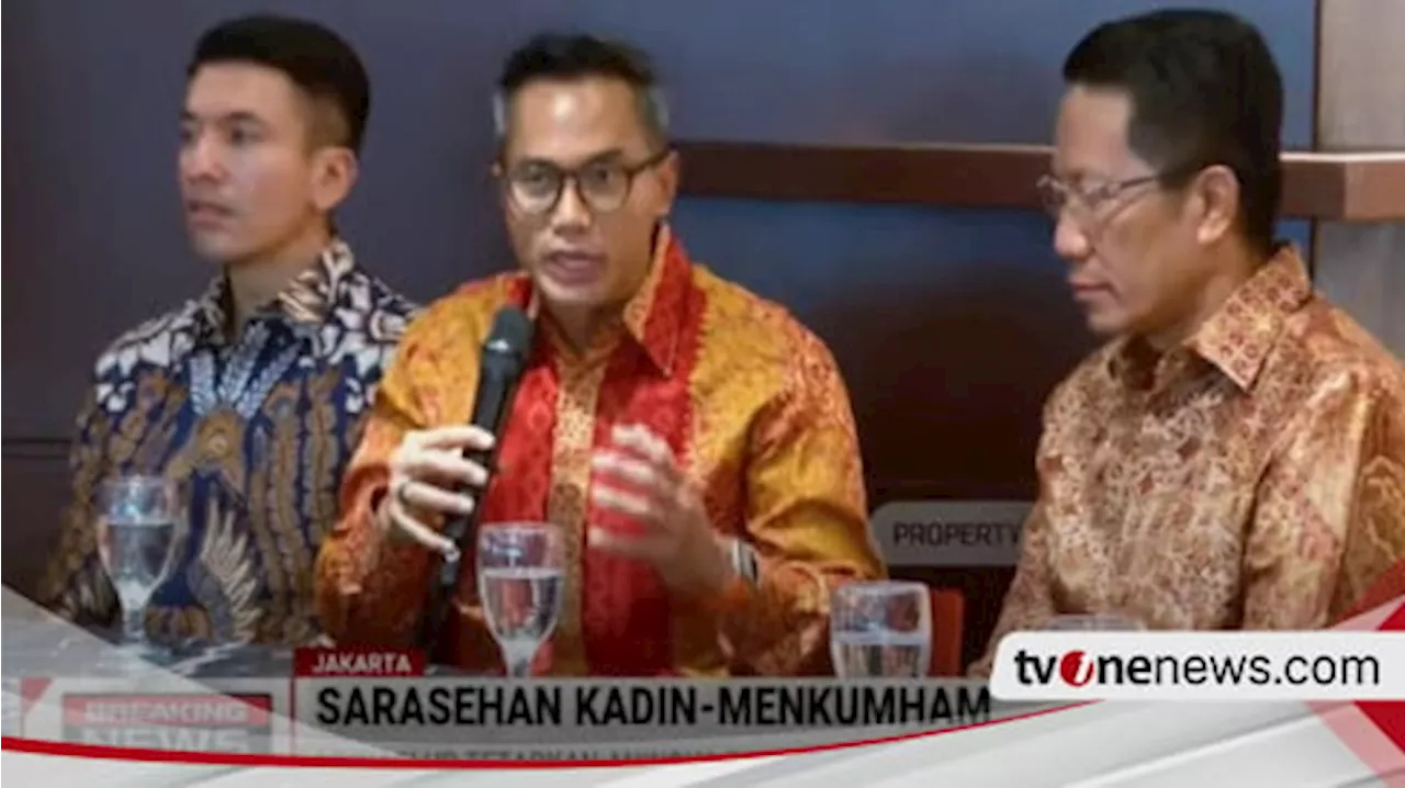 Menkumham Supratman Bertemu Ketua Umum Kadin Indonesia 2024 - 2029 Anindya Bakrie; Saya Ucapkan Selamat ke Mas Anin