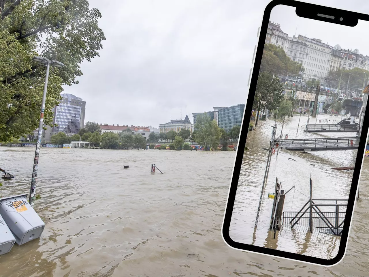 Hochwasser erreicht Wien: Westautobahn gesperrt