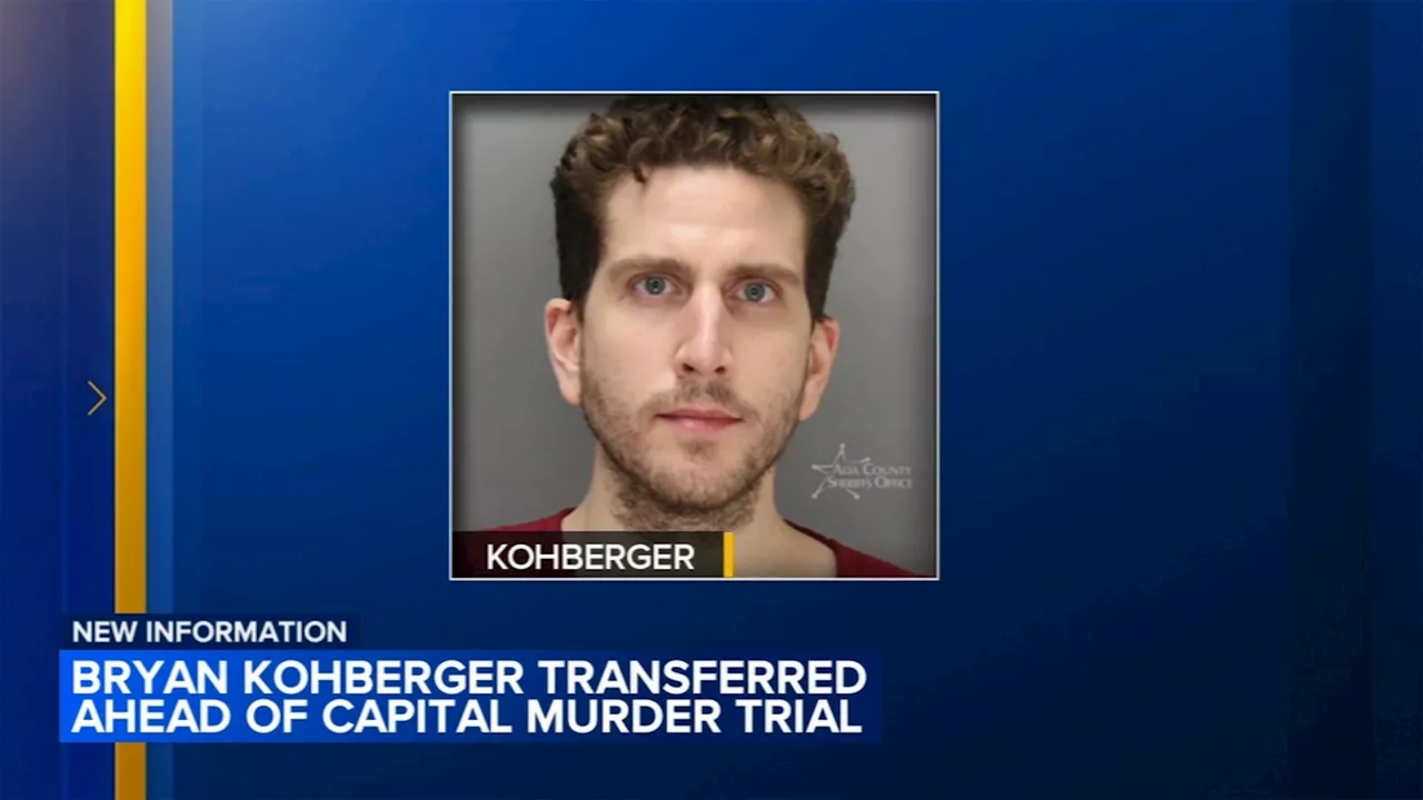 Bryan Kohberger now jailed in Boise after trial moved for Idaho college murders case