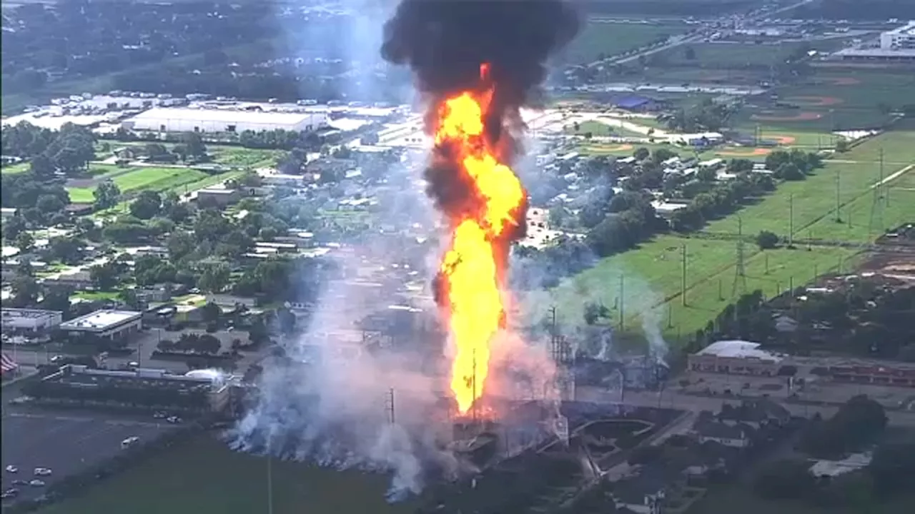 Texas pipeline explodes, catches fire in Houston suburb, forcing evacuations