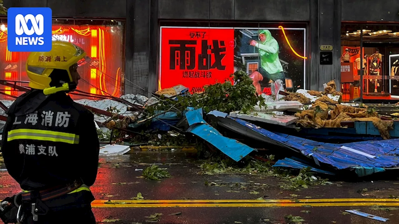 Typhoon Bebinca batters Shanghai, leaving 30,000 properties in China's biggest city without power