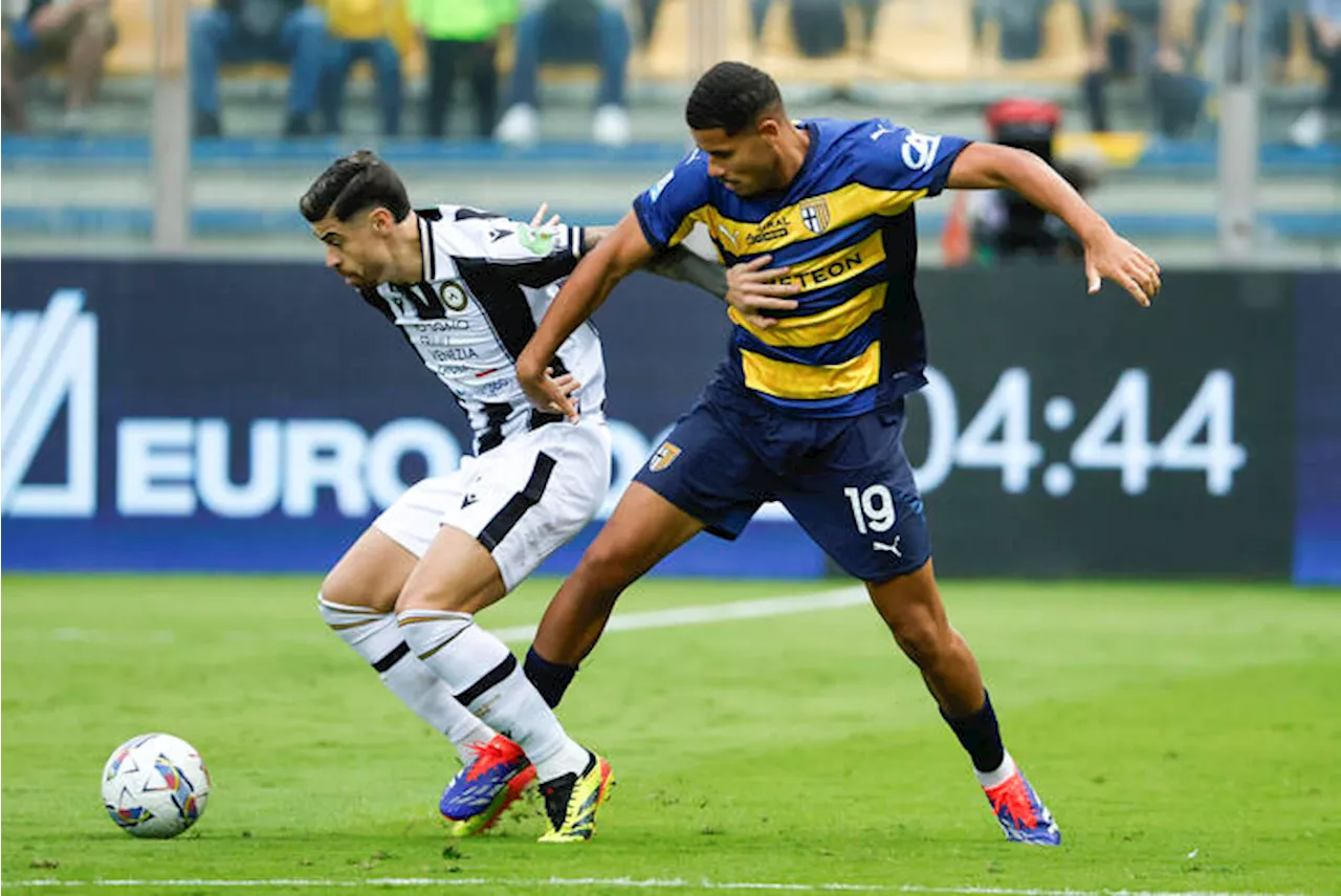 Serie A: n campo Parma-Udinese 2-2 gol di Delprato, Bonny, Lucca e Thauvin LIVE