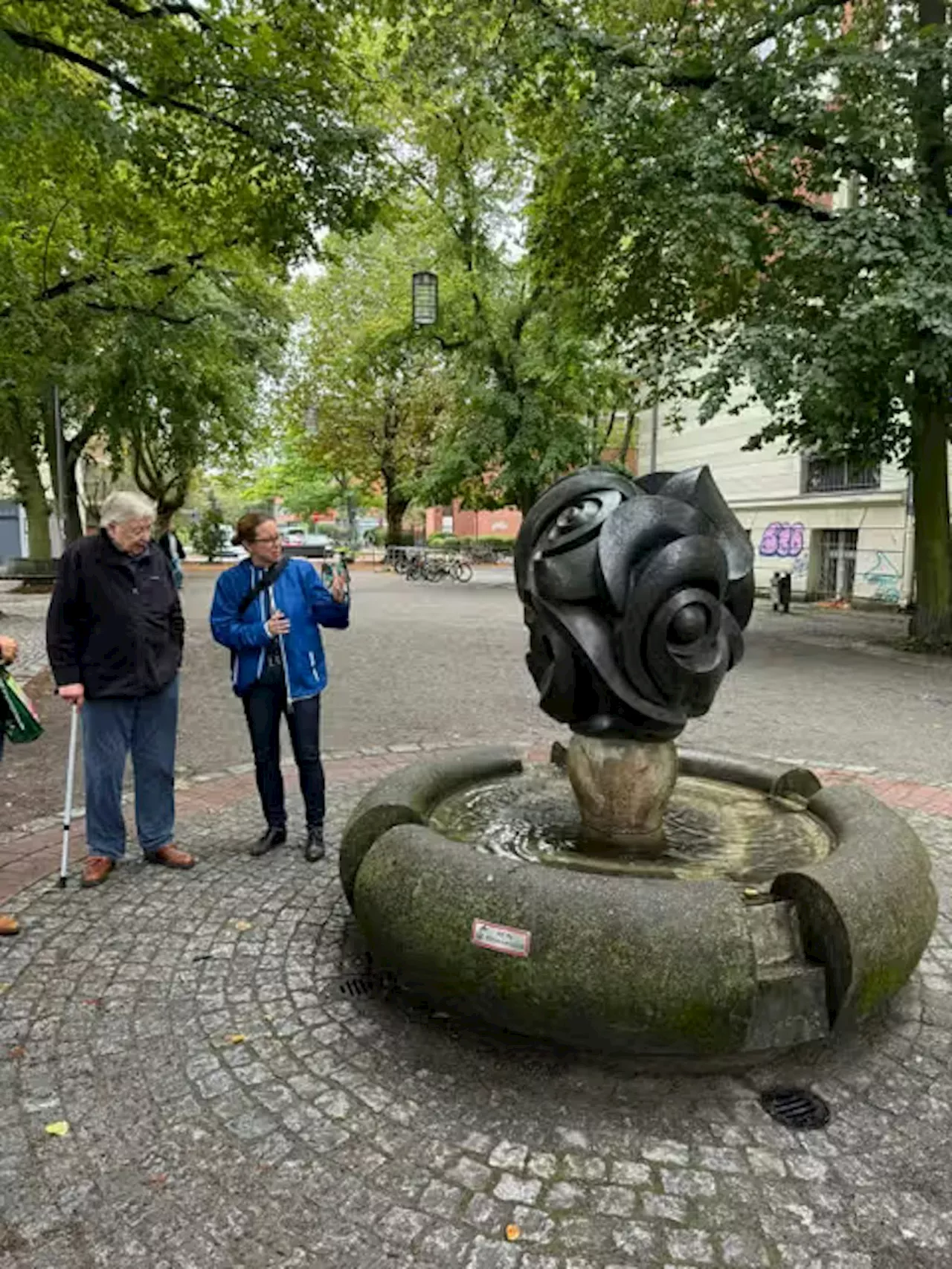 Reinickendorf: Restaurierter Blütenbrunnen auf dem Letteplatz wieder in Betrieb