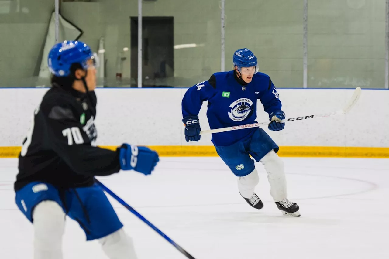 Canucks lines vs Flames at Young Stars Classic, Sept 16, 2024