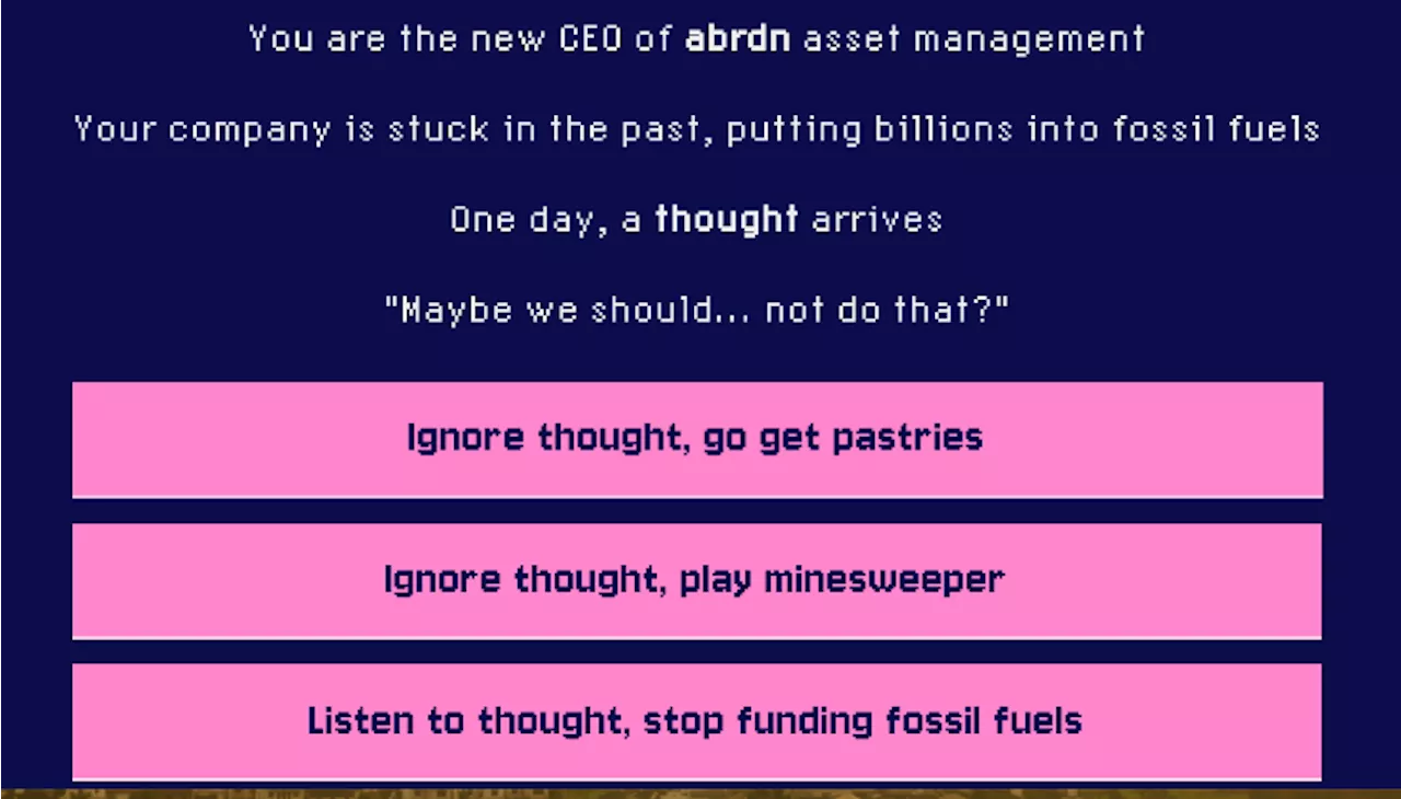 Video Game Developer Takes On Fossil Fuel Industry With 'Asset Manager Quest'