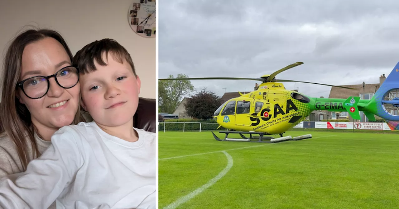 Mum hails hero air ambulance paramedics after son swallows £2 coin