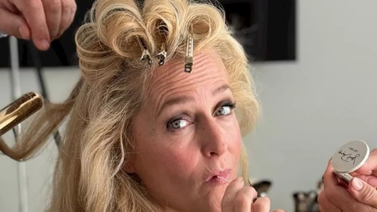 Gillian Anderson transforms from 'looking ancient' to fabulous as stars share Emmy Awards glam squad...