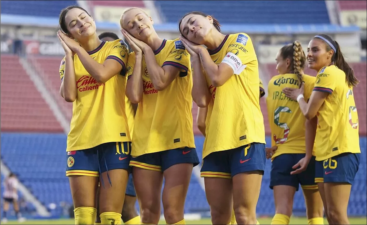 América Femenil golea a Chivas y se corona en el Clásico de México