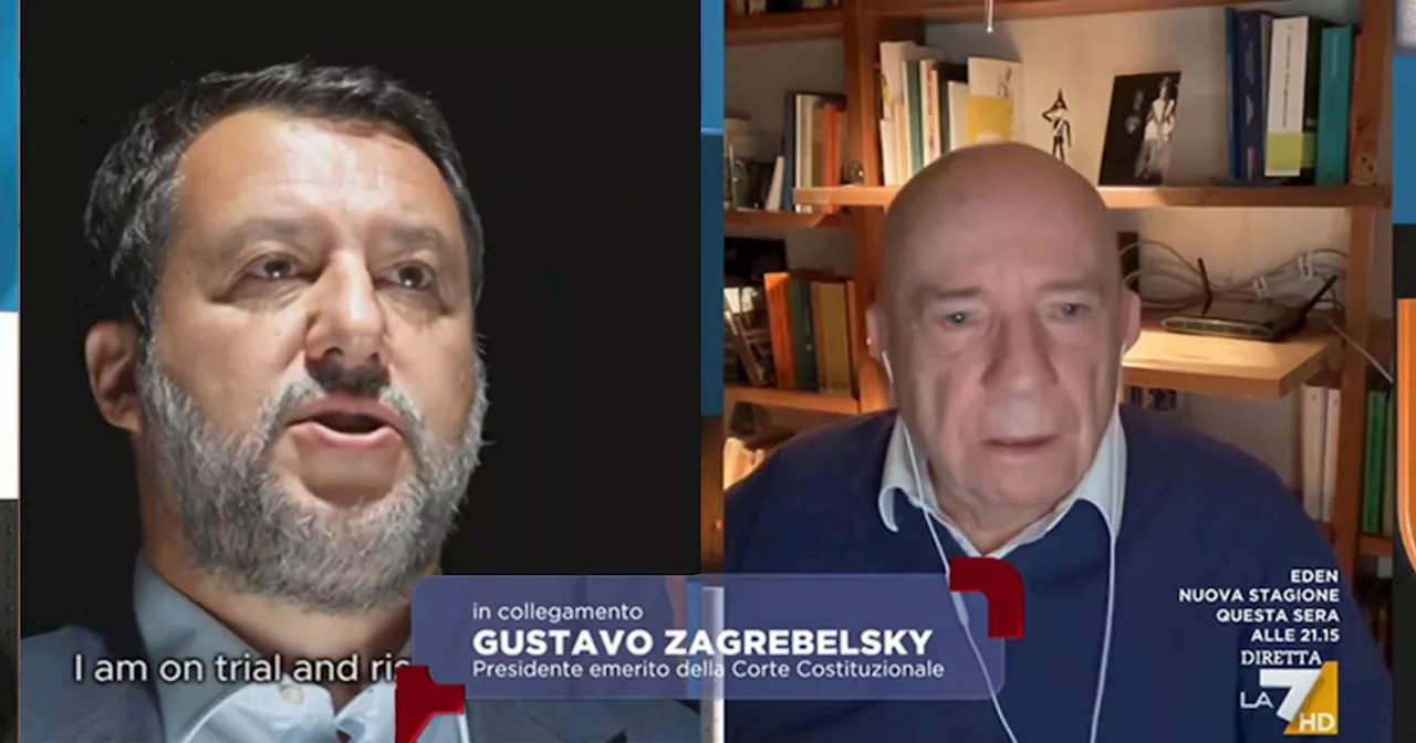 Zagrebelsky a La7: 'Processo legittimo, magistrati hanno il via libera del Parlamento'