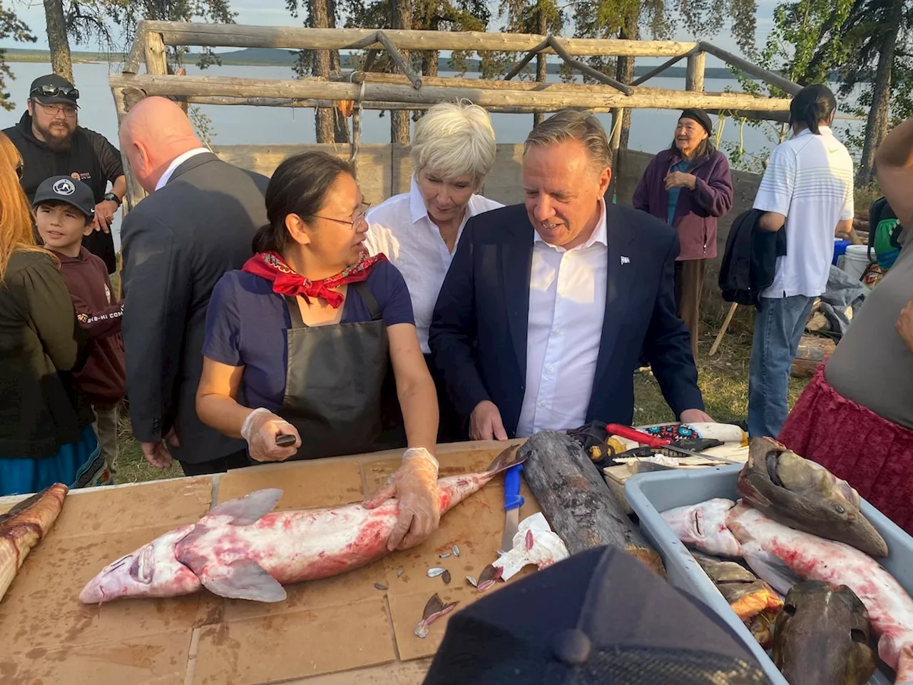 Quebec Premier François Legault visits Cree community displaced by hydro project in 1970s