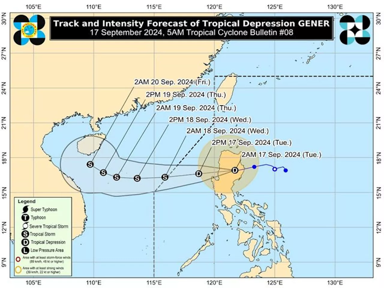 Gener maintains strength, enhance southwest monsoon