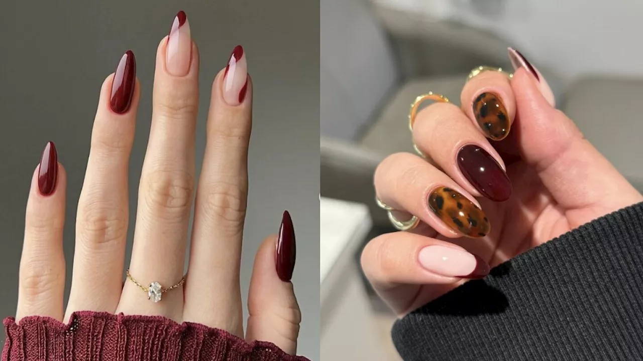 11 diseños de uñas burdeos que serán tendencia en Otoño-Invierno