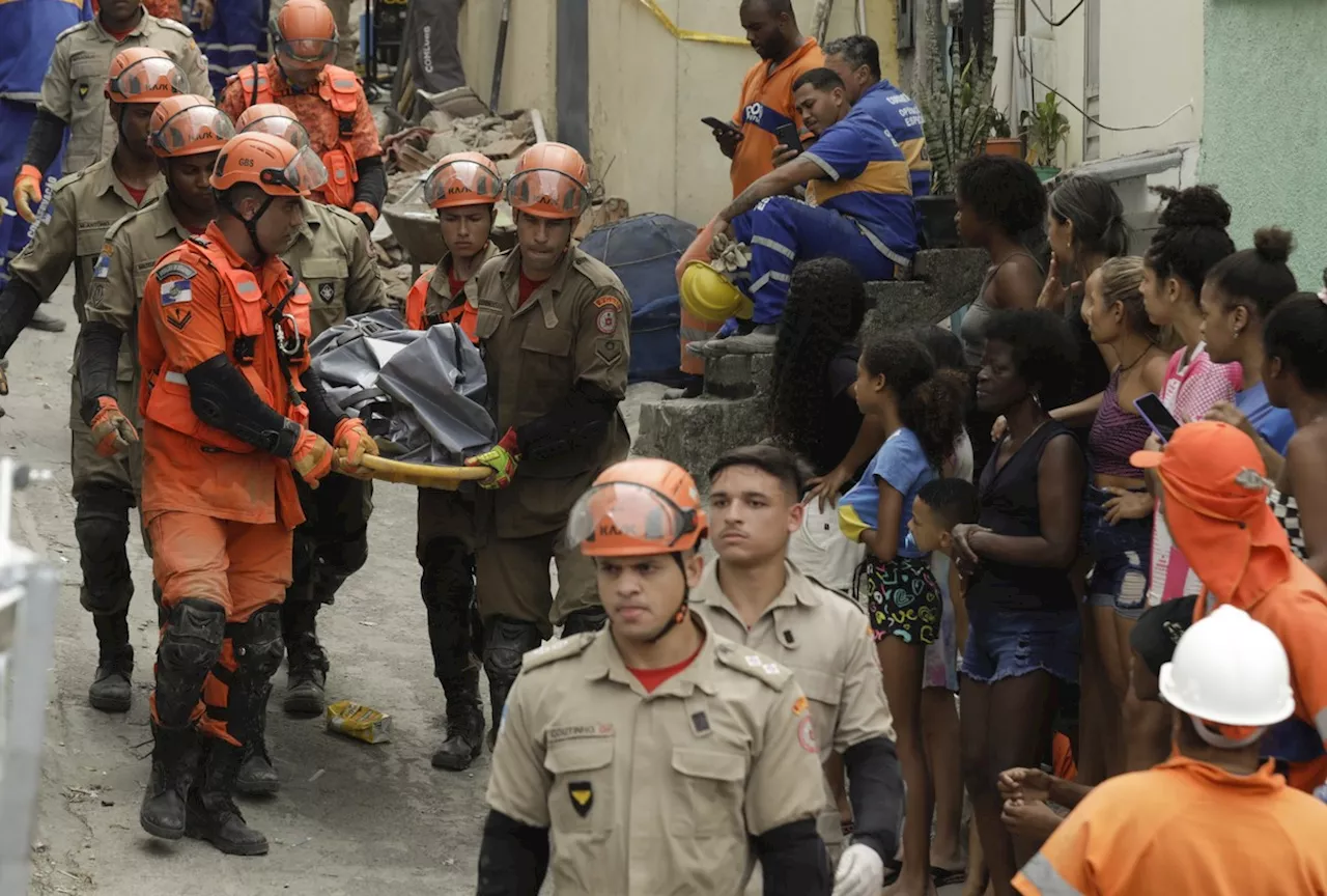 Bombeiros acham corpo de idosa em meio a escombros de casa que desabou em Cascadura