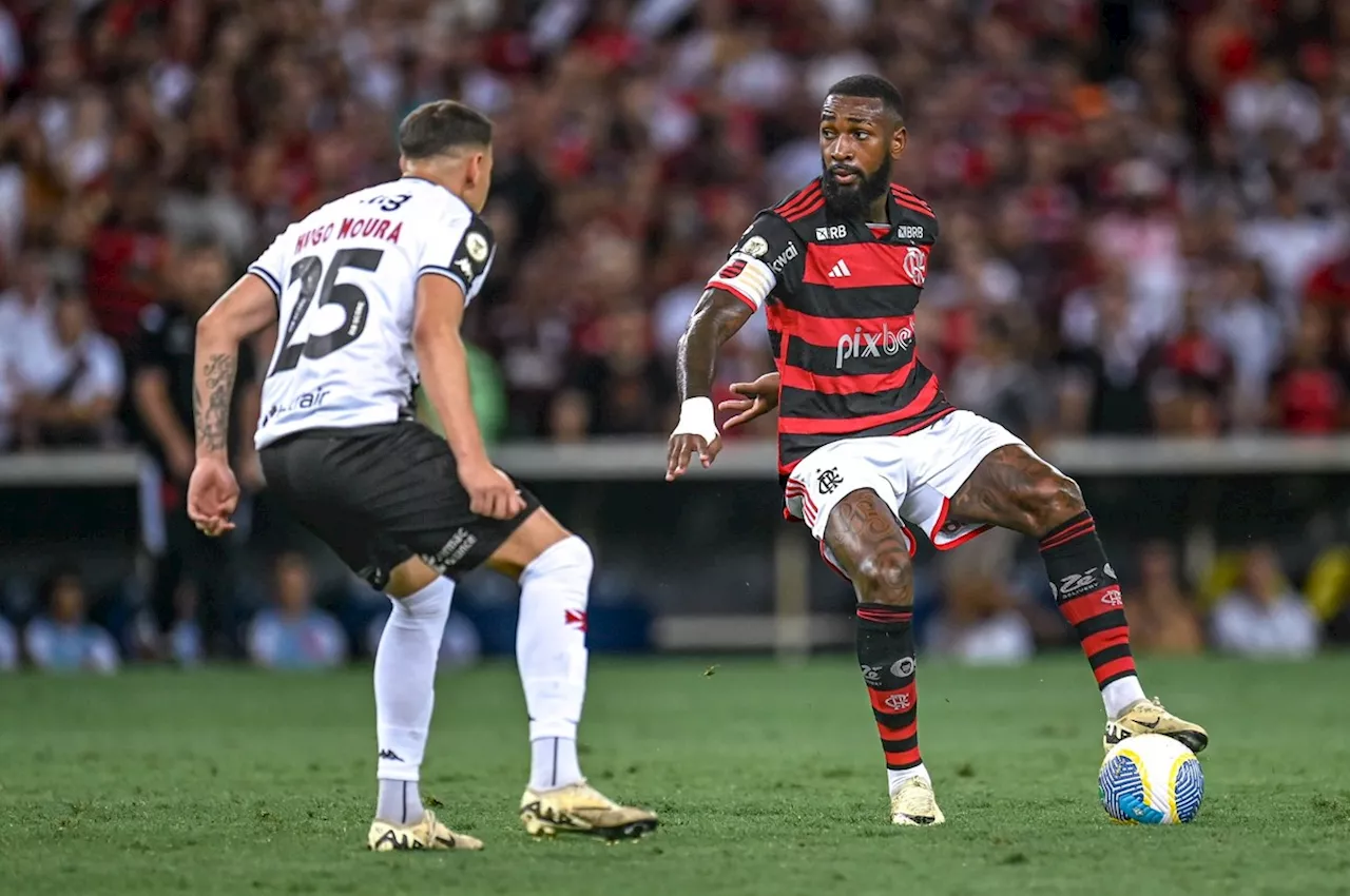 Gerson e Coutinho marcam em empate movimentado entre Flamengo e Vasco no Maracanã