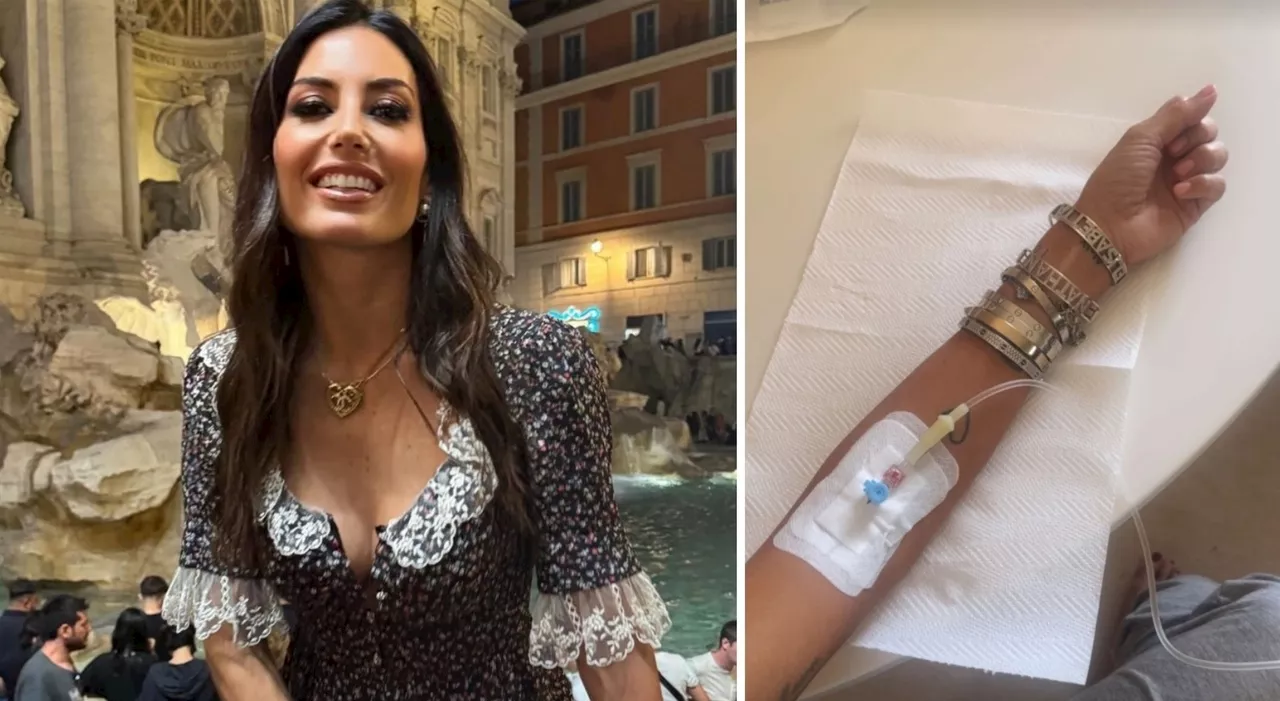 Elisabetta Gregoraci, la flebo dopo il ritorno a casa dall'ospedale: «Le mie vene urlano vendetta, sono stanca