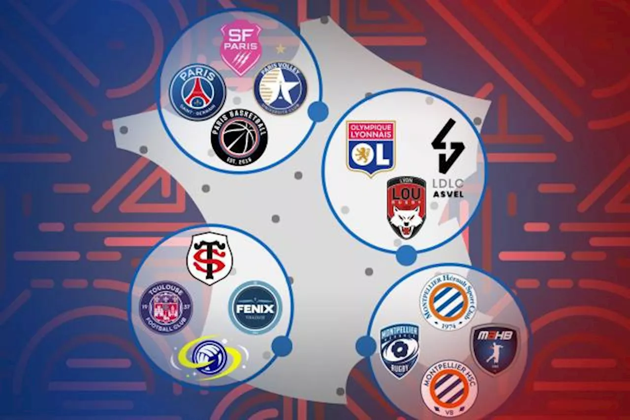 Ligue 1, Top 14, Betclic Élite : comment sont répartis les clubs de sports collectifs en France ?