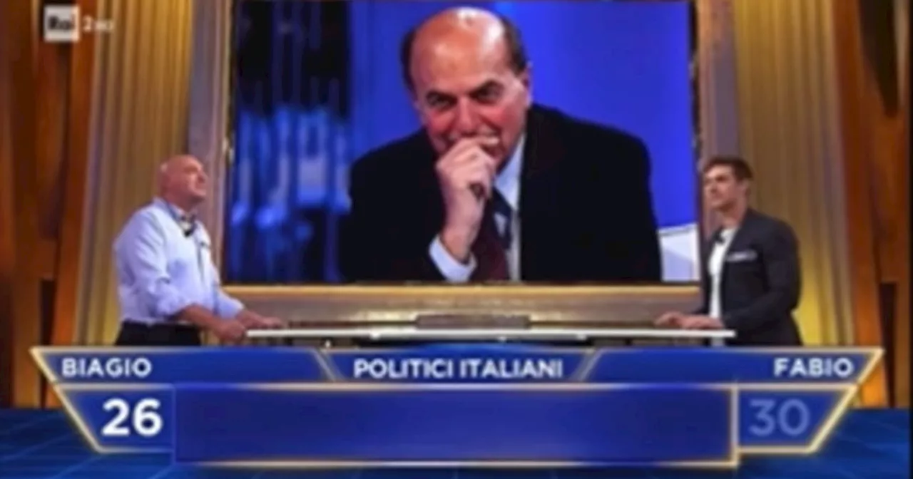 Bersani umiliato dal quiz di Rai 2: per chi lo scambia il concorrente