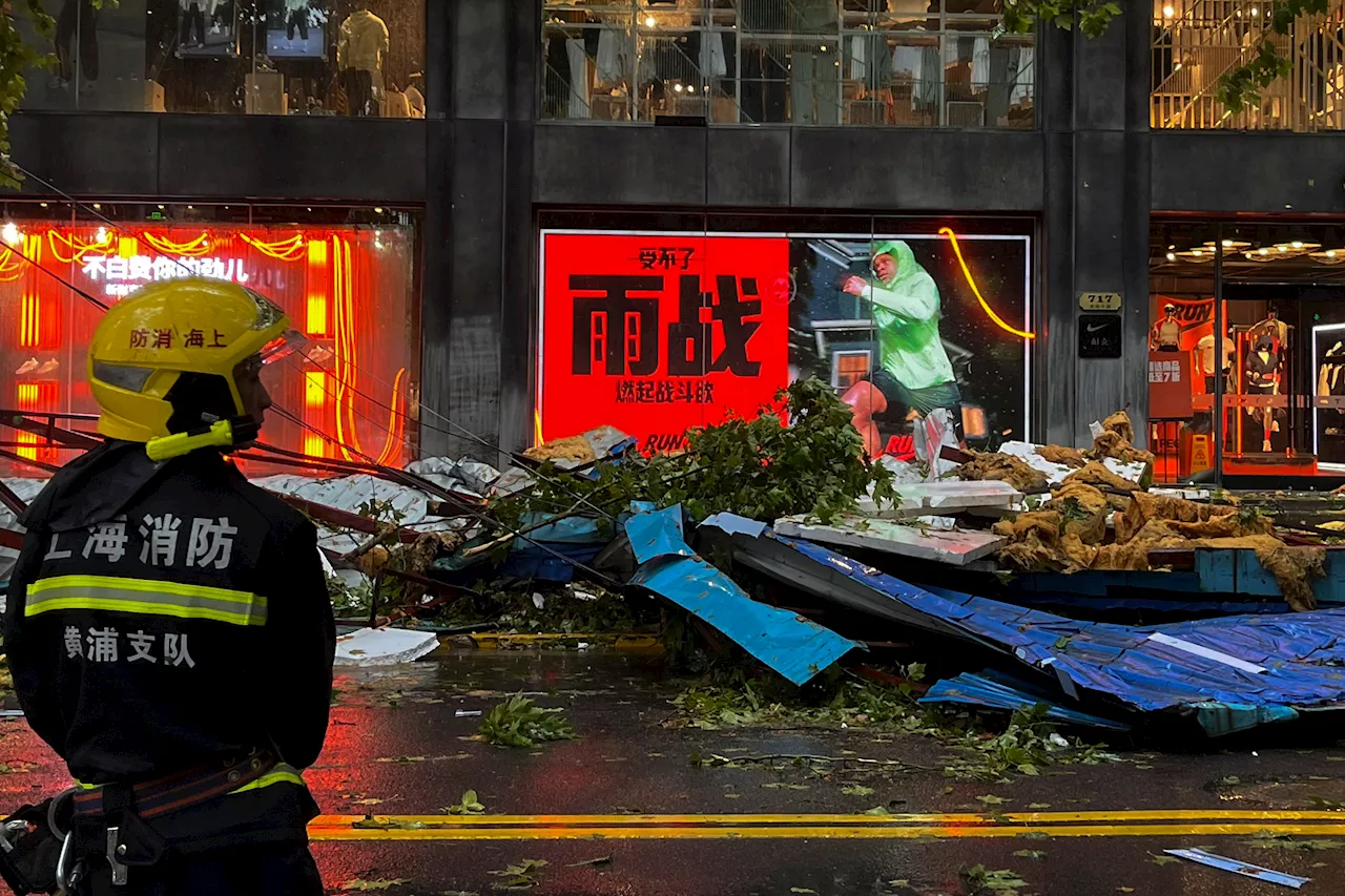 Strongest typhoon since 1949 hits Shanghai and knocks out power to some homes