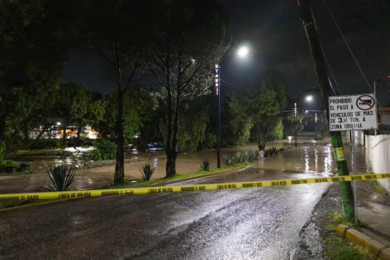 Hidalgo sufre inundaciones por tercer día consecutivo; Tepeji del Río entre los más afectados