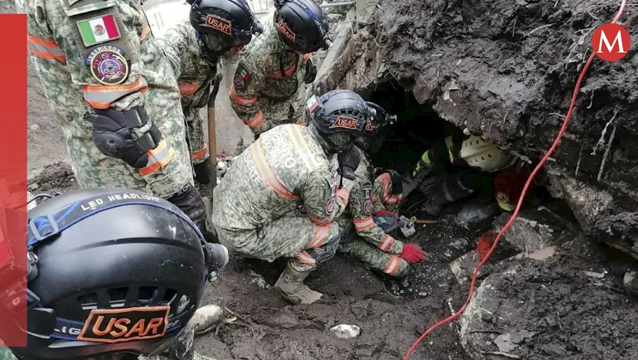 Suman 9 muertes tras deslave de cerro por fuertes lluvias en Jilotzingo, Edomex