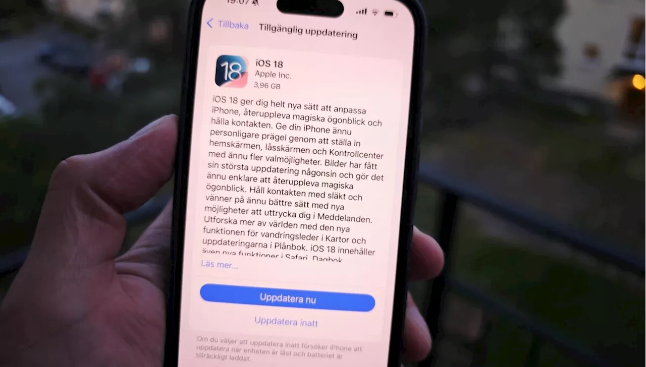 IOS 18: Nu kan du uppdatera din Iphone