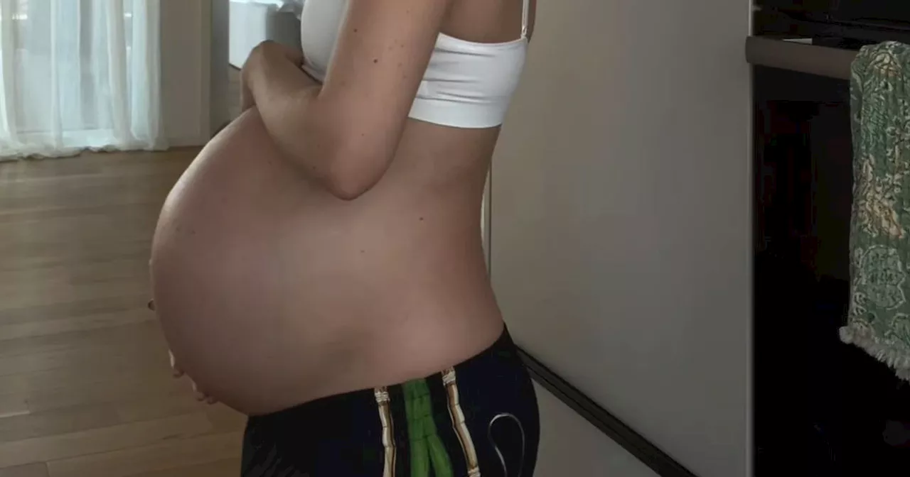 Pregnant Megan McKenna shows off astonishingly big baby bump at 36 weeks