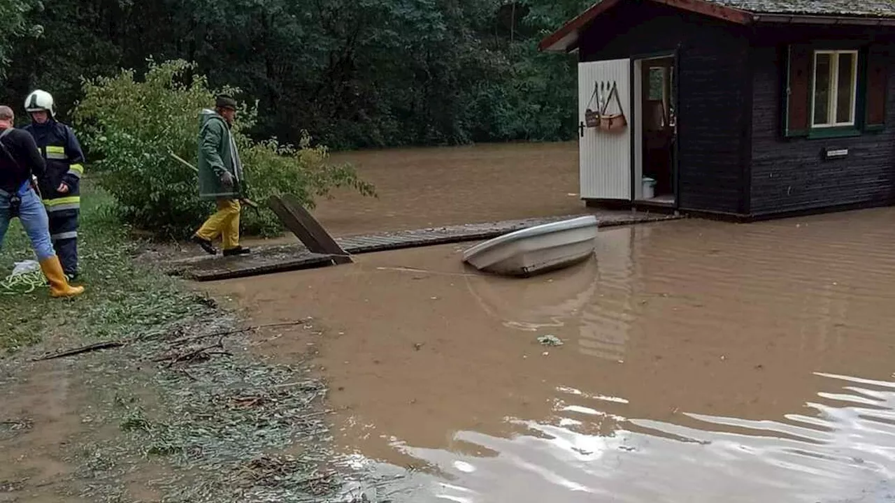 Dienbach wurde echt „böse“, Damm am Teich wurde gerettet