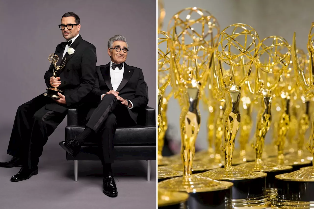 Eugene and Dan Levy diss 'The Bear' — and each other — in Emmys 2024 monologue