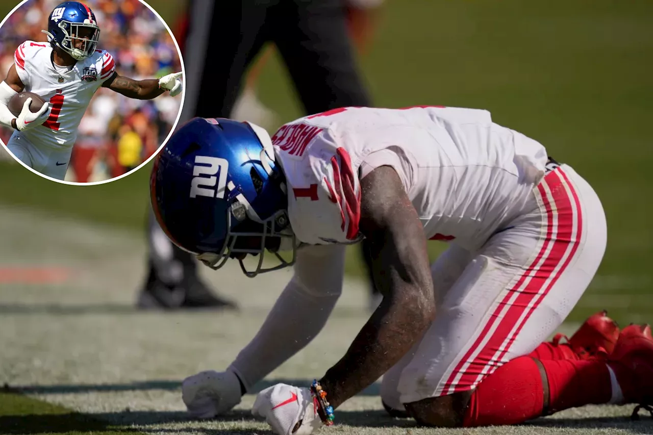 Giants' Malik Nabers haunted by crucial drop despite breakout performance: 'Let my team down'