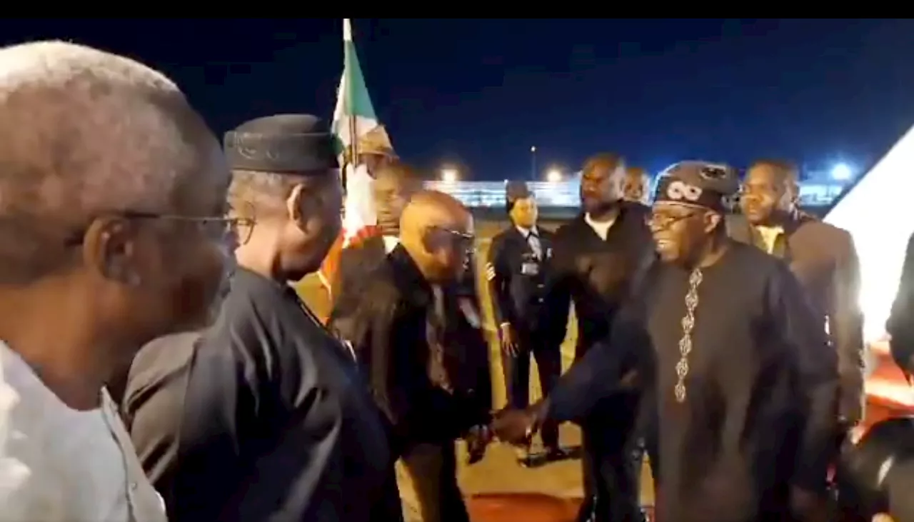 Tinubu returns to Nigeria after China, London trip