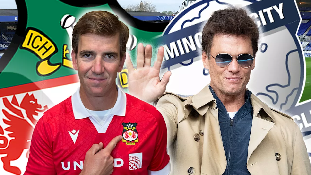 Tom Brady gives X-rated response to Eli Manning wearing Wrexham shirt before clash with Birmingham...