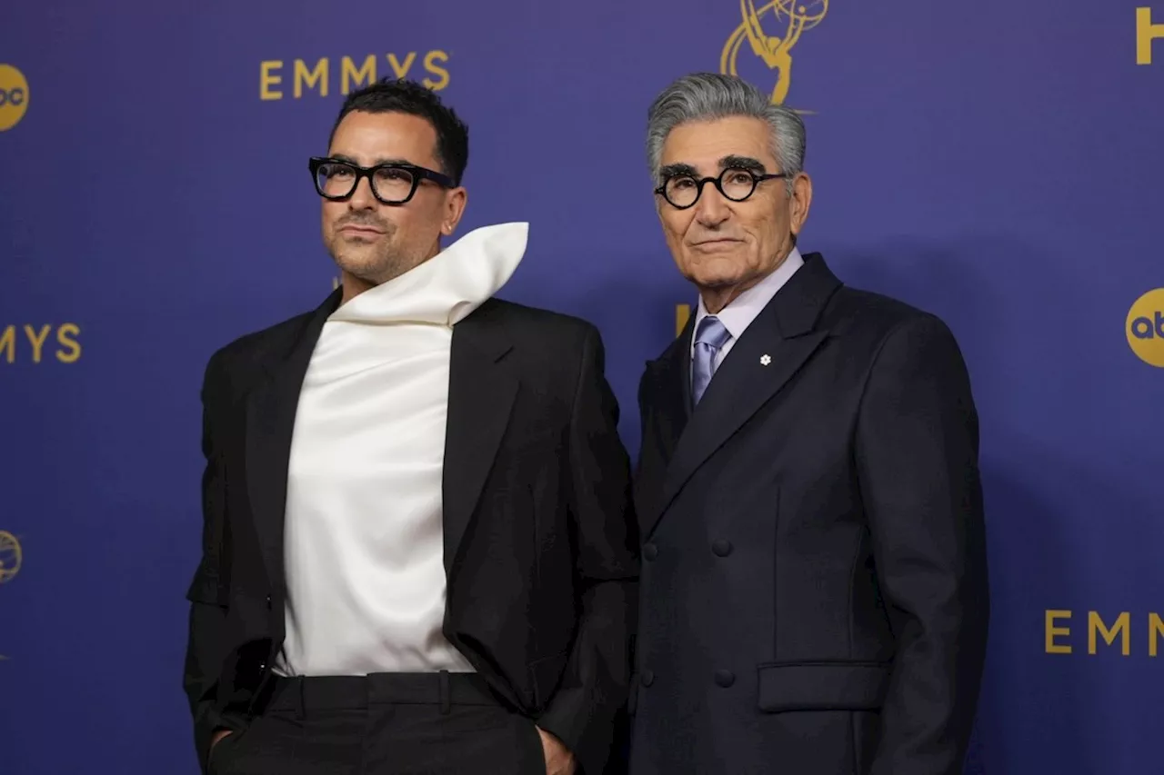 Eugene and Dan Levy bring Canadian politeness, 'Schitt's' reunion to Emmy Awards